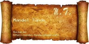 Mandel Tünde névjegykártya